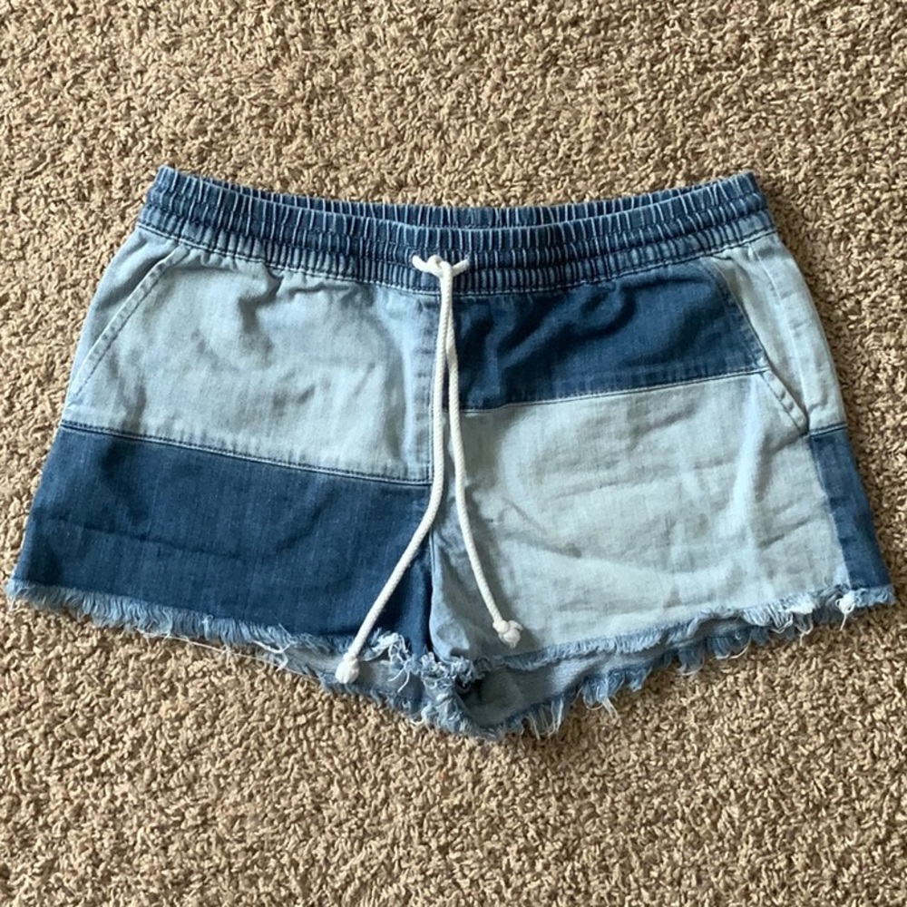 Aerie Colorblock Jean Shorts